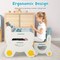 Kids Drawing Table and Chair Set Erasable Desktop Storage Shelf